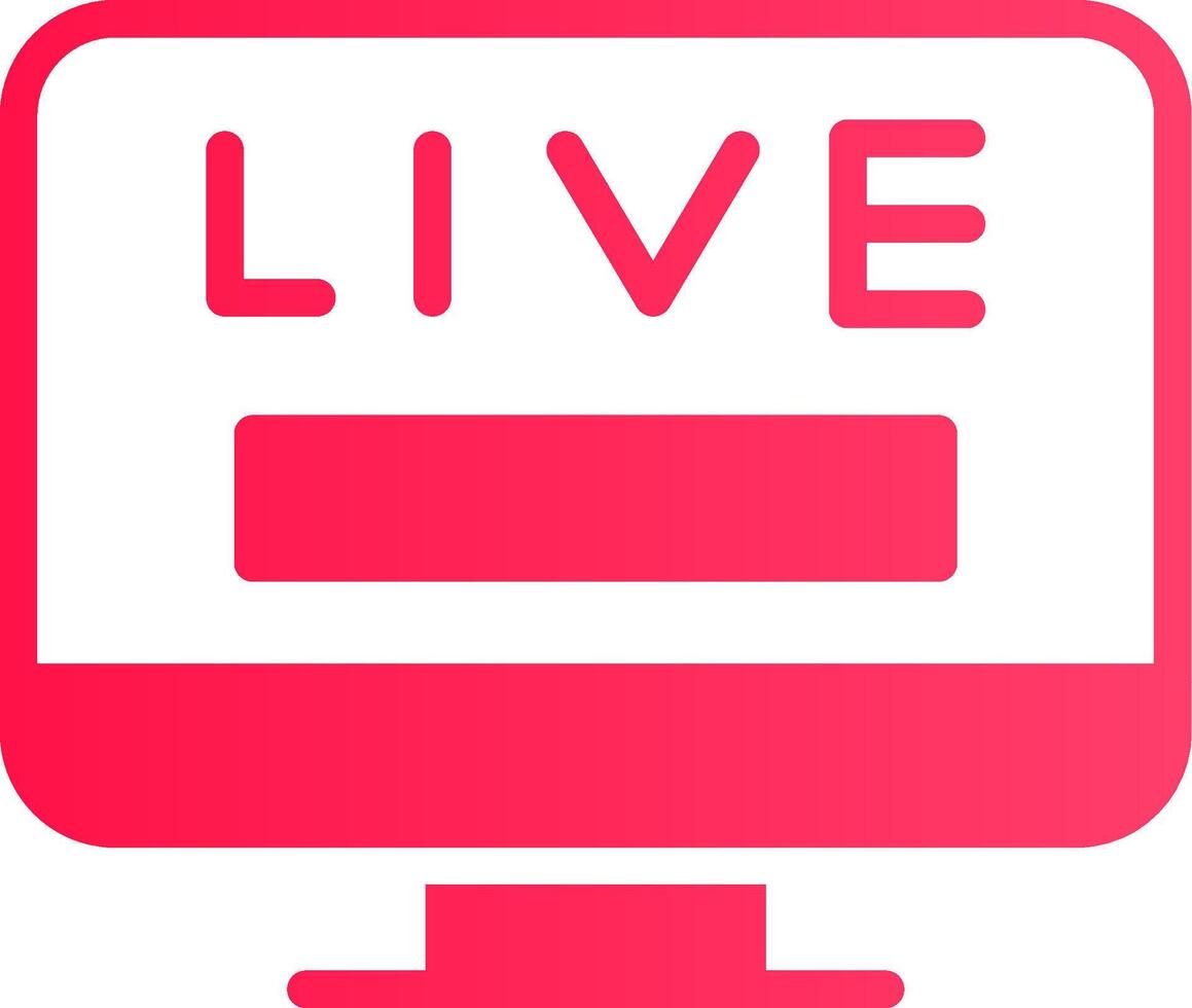 Live TV Creative Icon Design vector