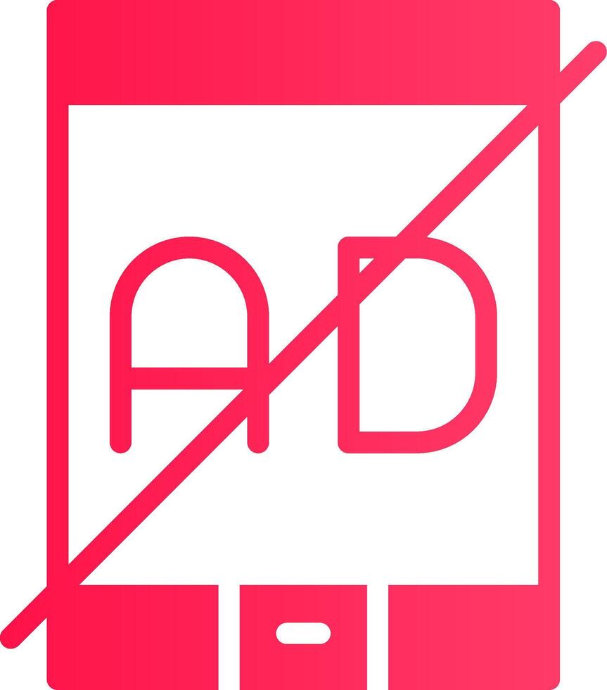 No Ad Creative Icon Design vector