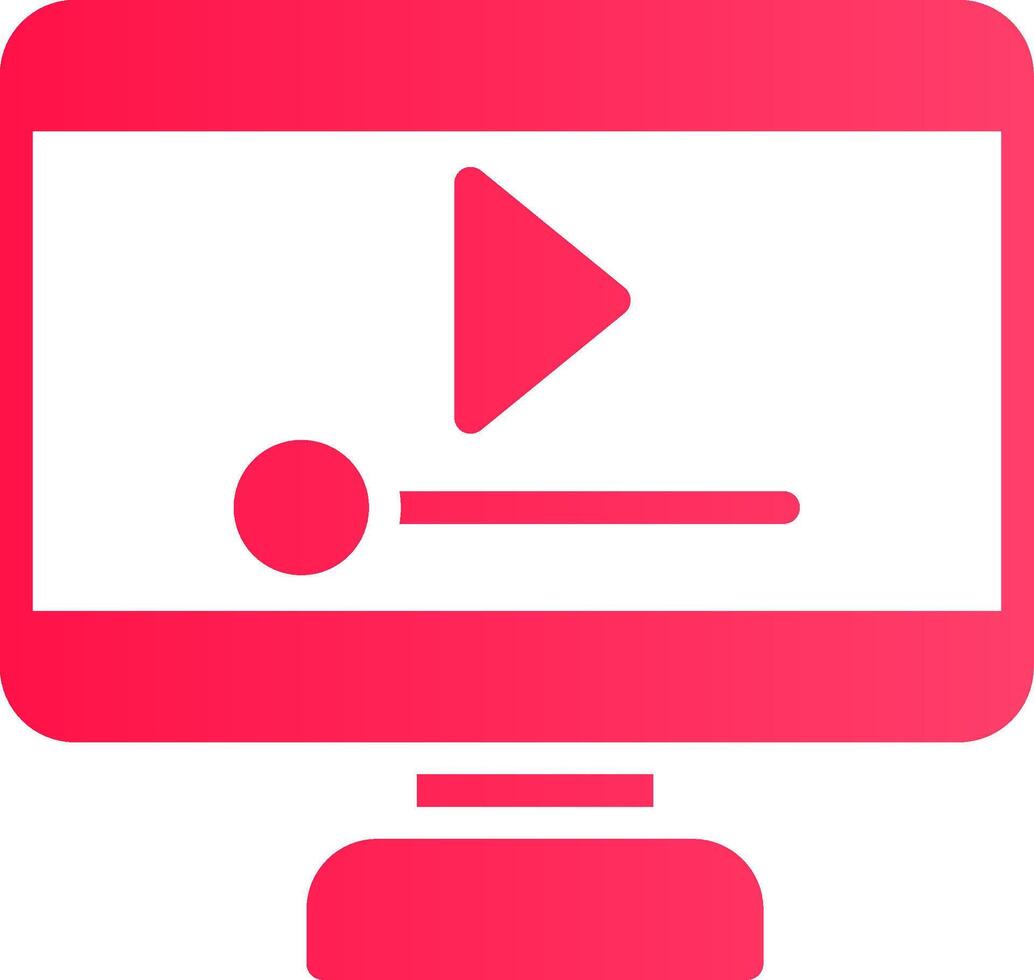 Video Player Creative Icon Design vector