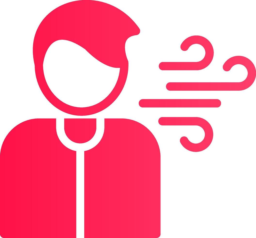 Shortness of Breath Creative Icon Design vector
