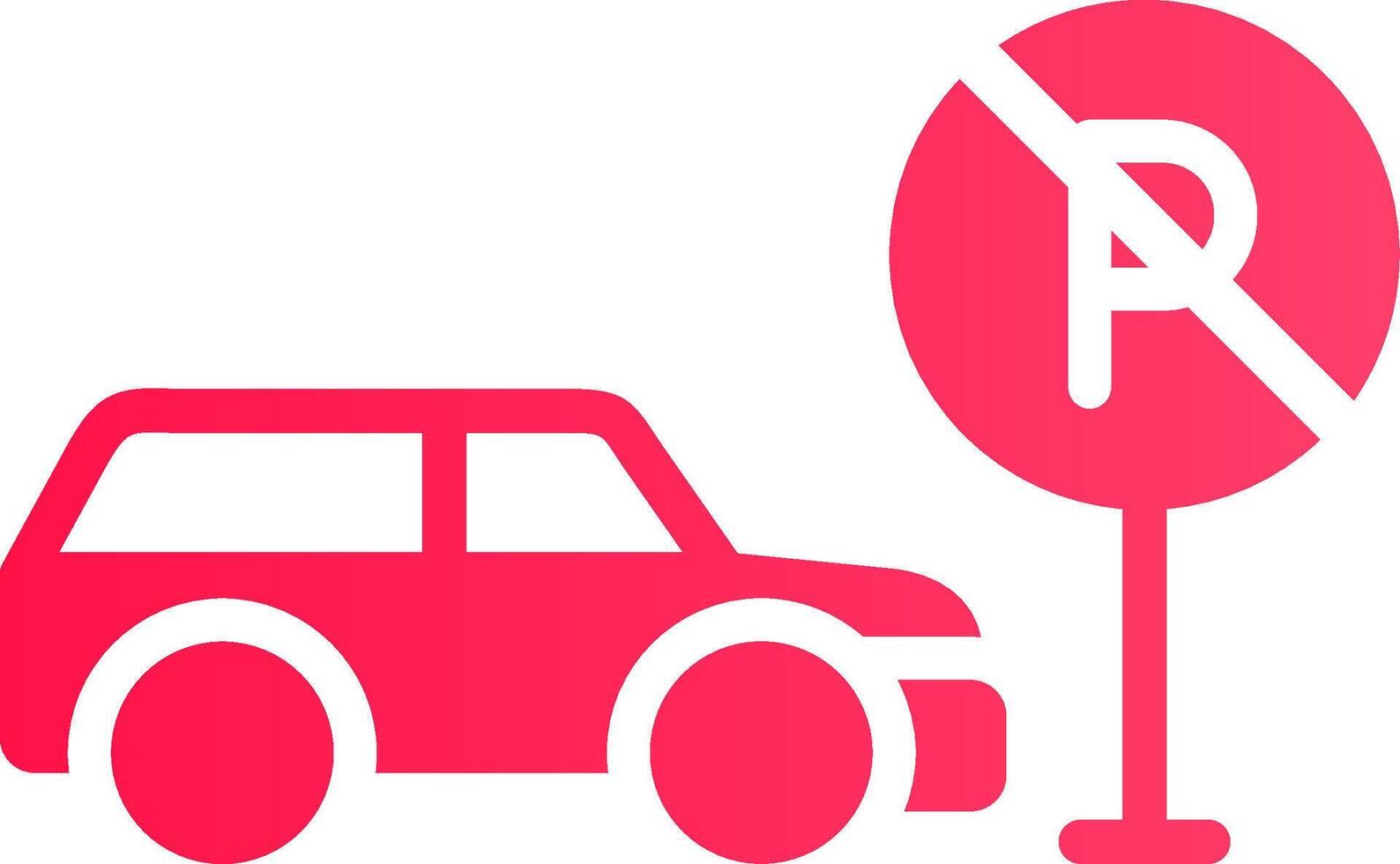 No Parking Creative Icon Design vector