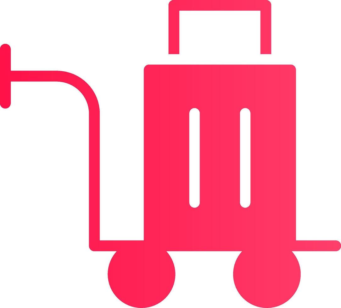 Luggage Cart Creative Icon Design vector