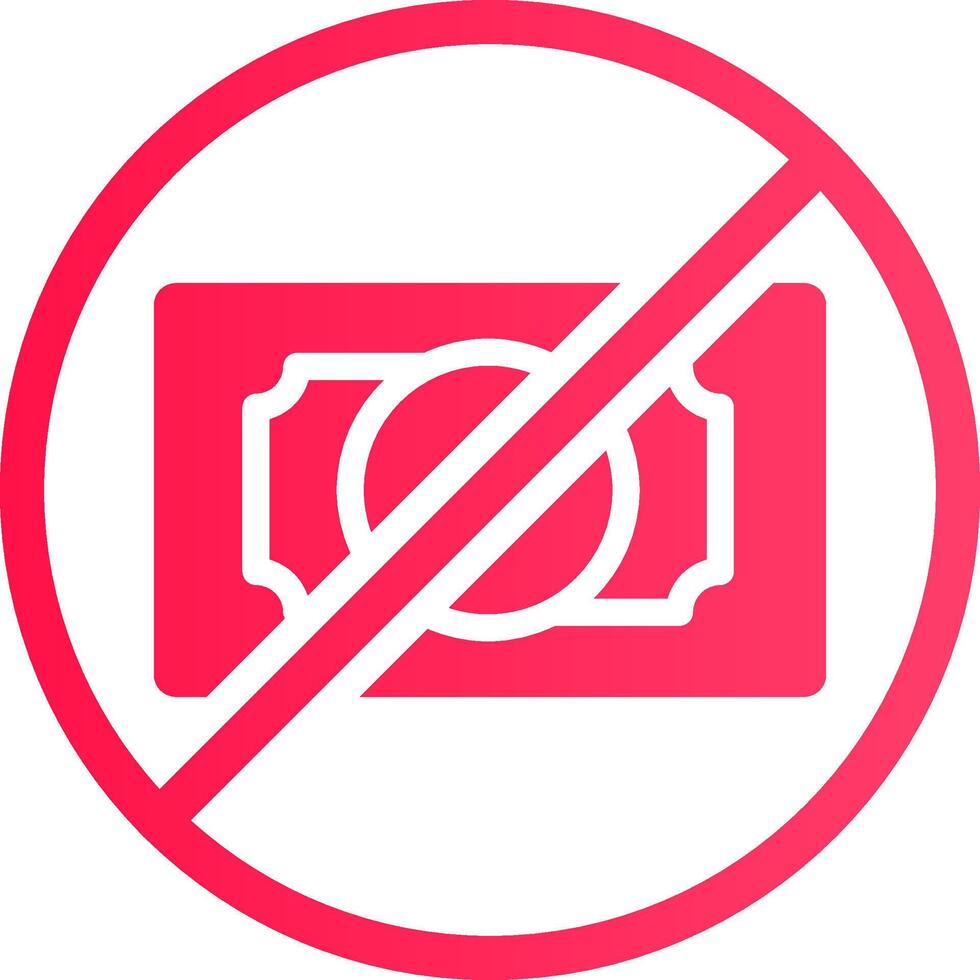 No Money Creative Icon Design vector