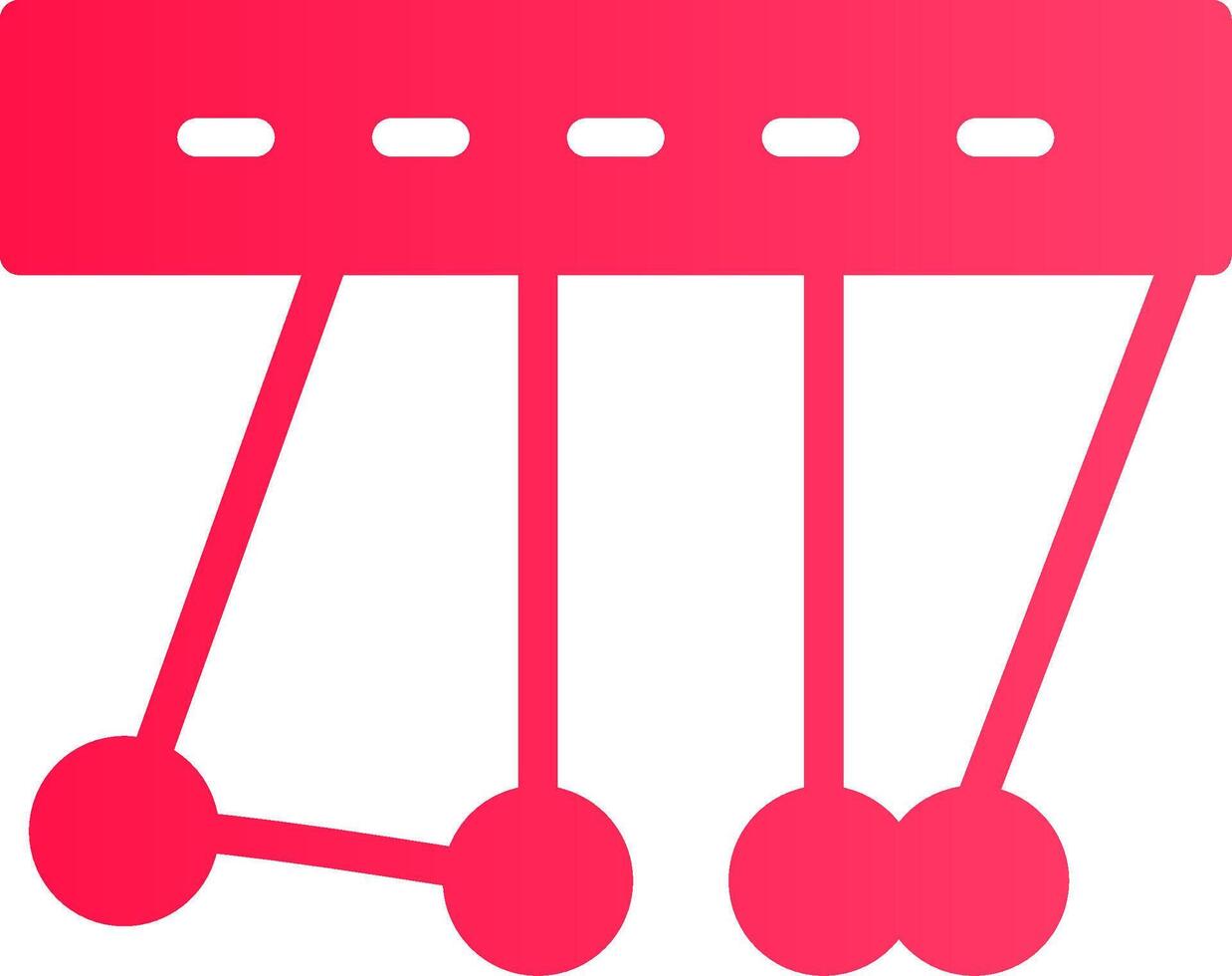 Newton Cradle Creative Icon Design vector