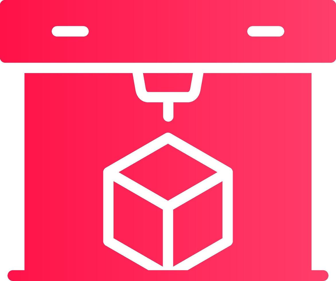 3D Printing Creative Icon Design vector