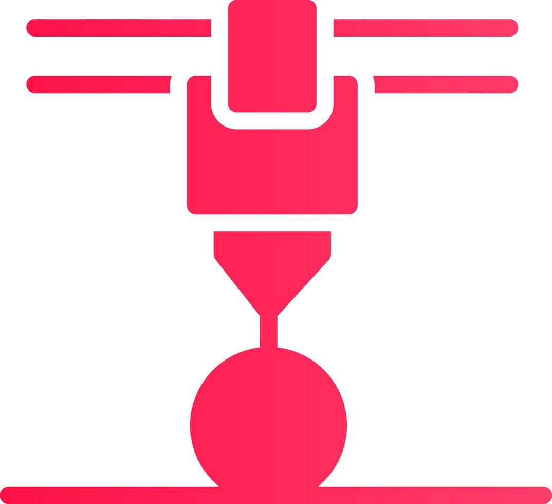 3d Printer Creative Icon Design vector