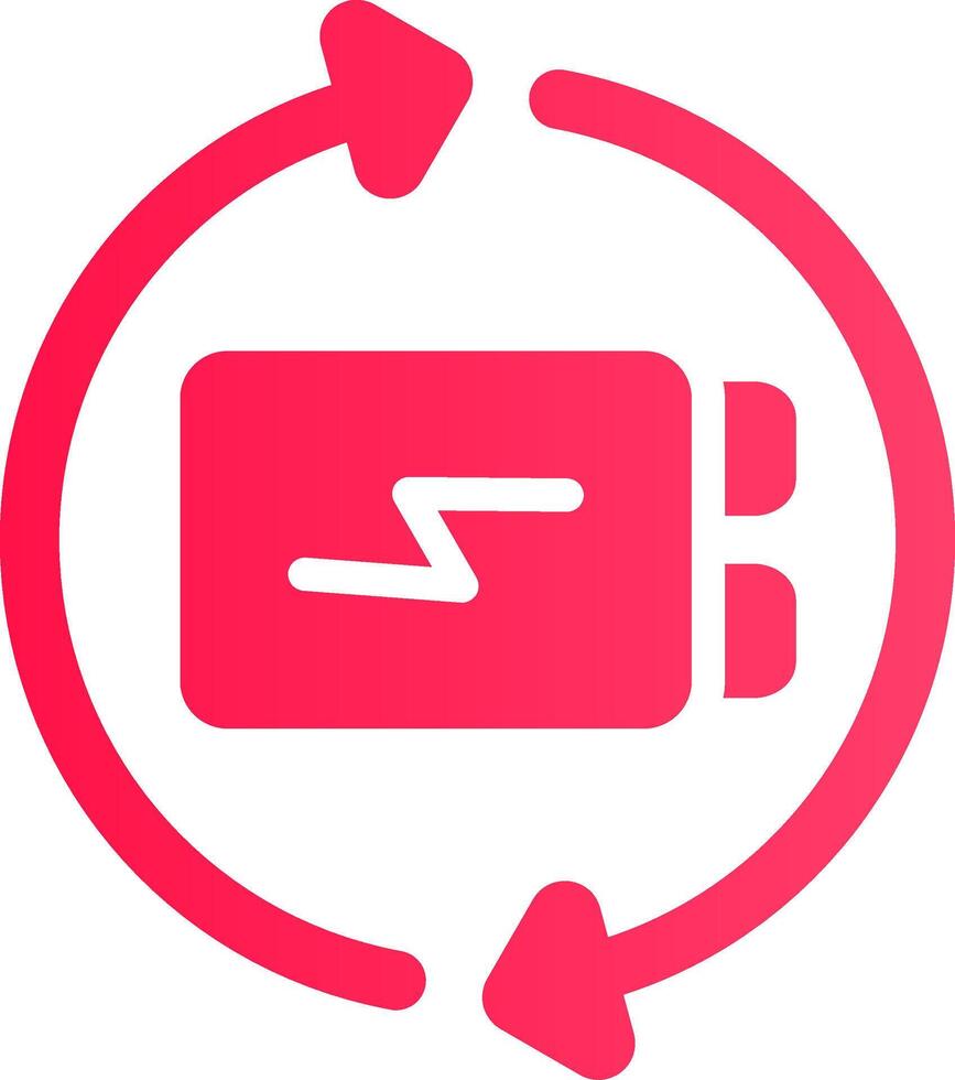 Battery Recycling Creative Icon Design vector