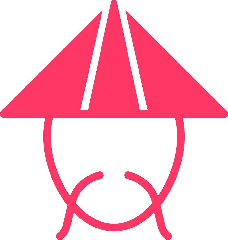 Bamboo Hat Creative Icon Design vector