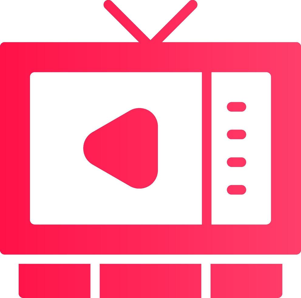 Watching TV Creative Icon Design vector