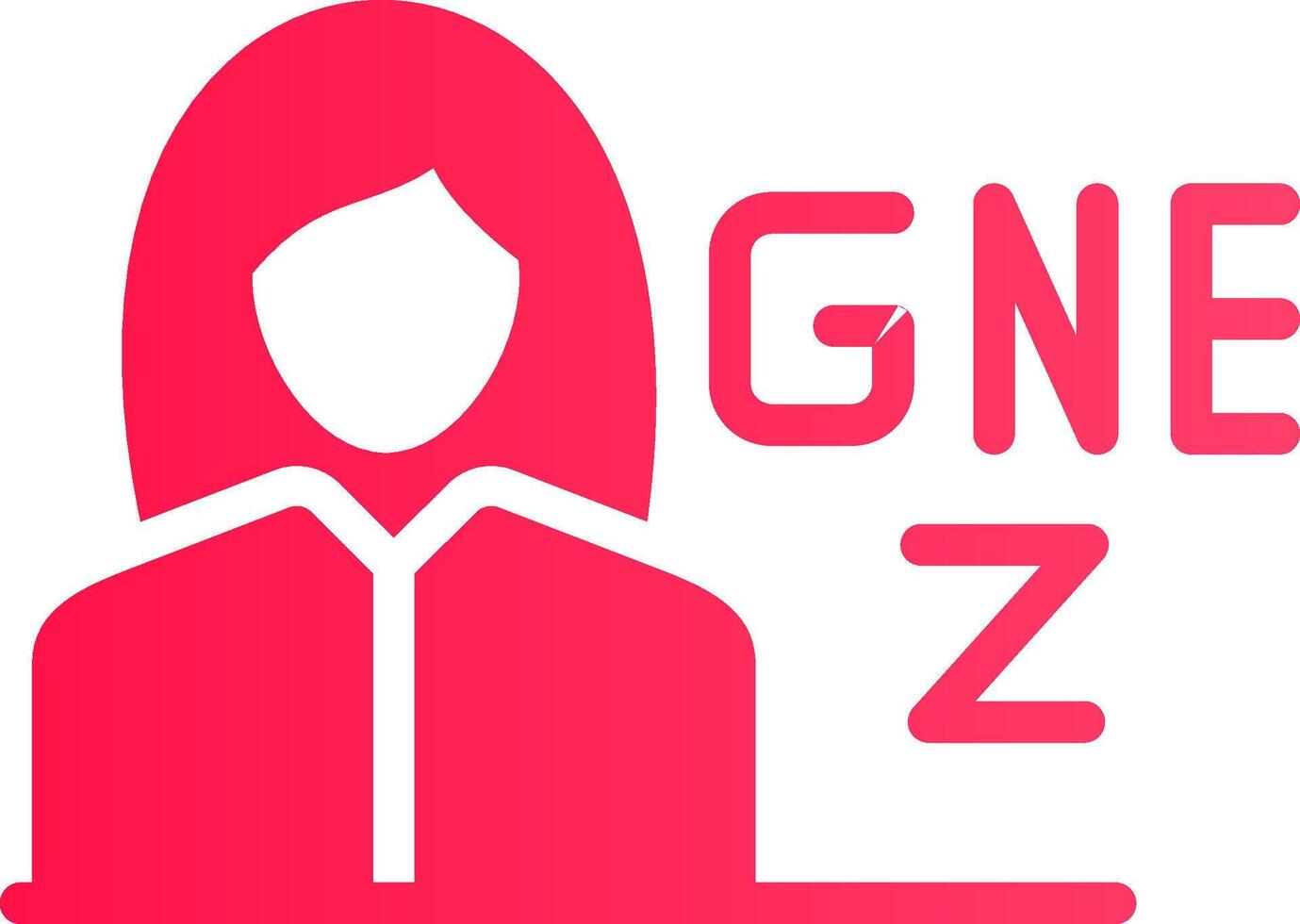 Gen Z Female Creative Icon Design vector