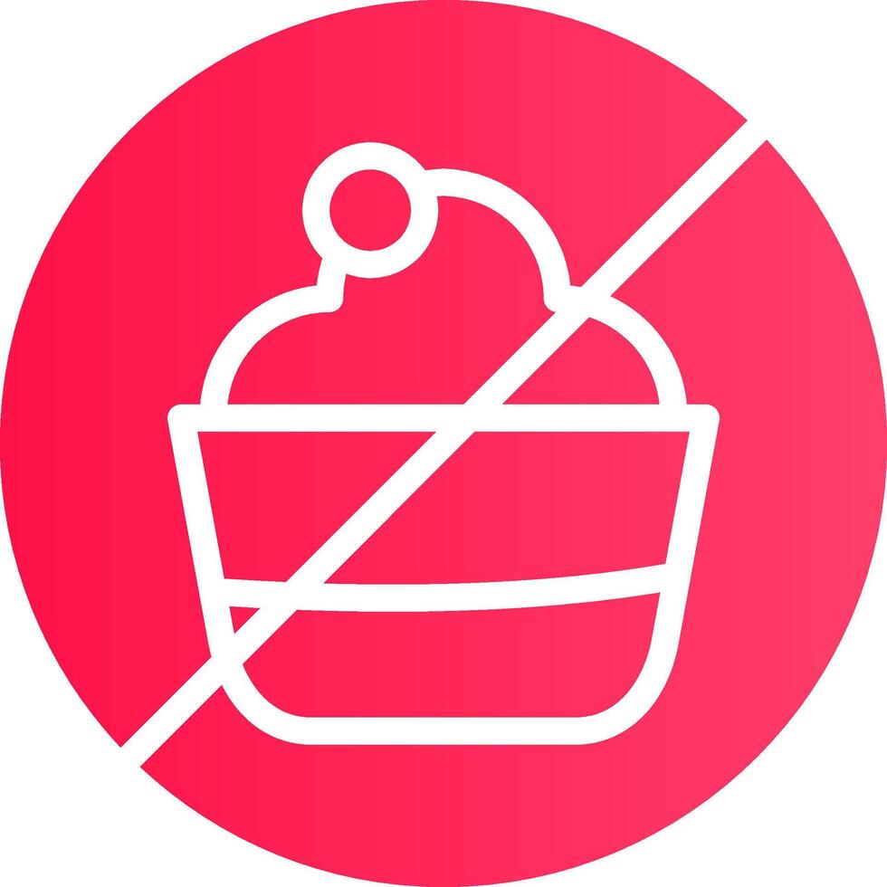 No Sweets Creative Icon Design vector