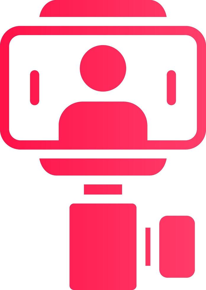 Selfie Stick Creative Icon Design vector