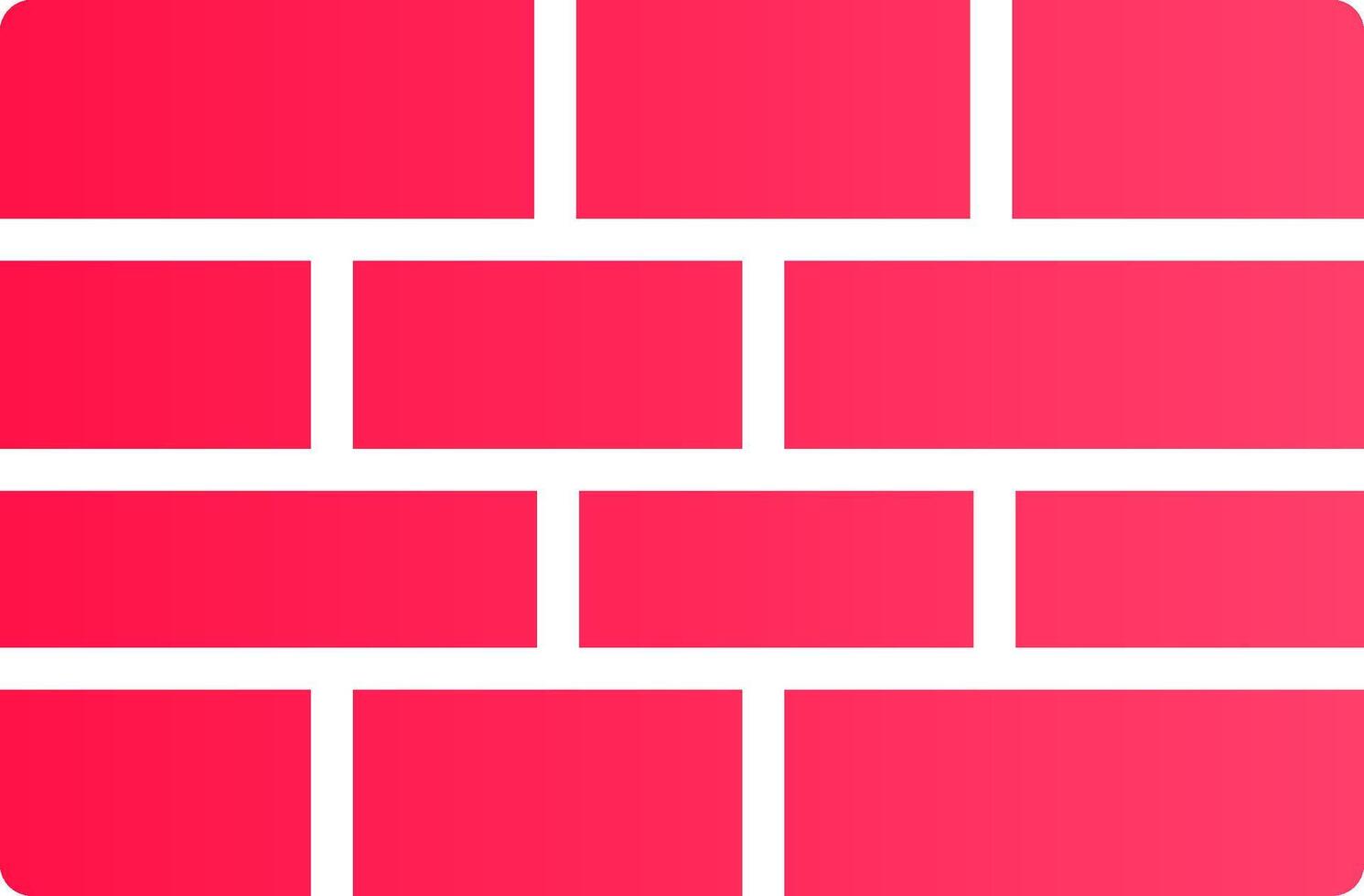 Brick Wall Creative Icon Design vector