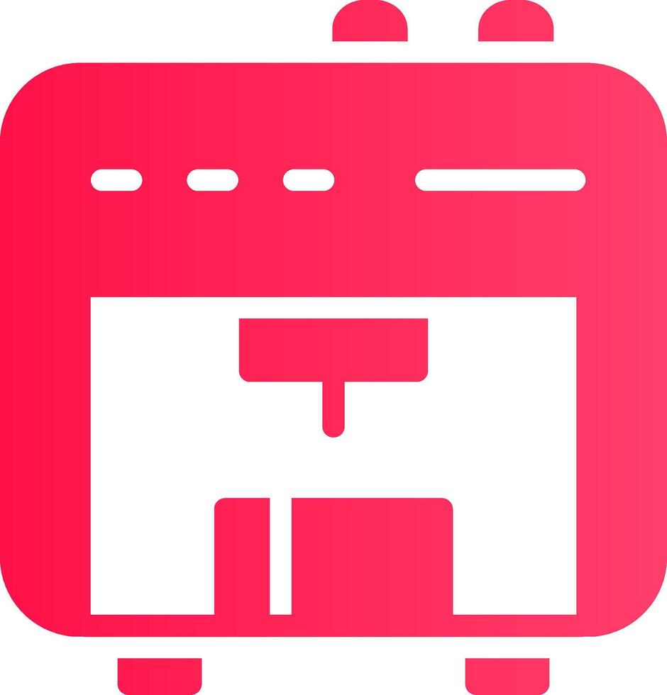 3D Printer Creative Icon Design vector