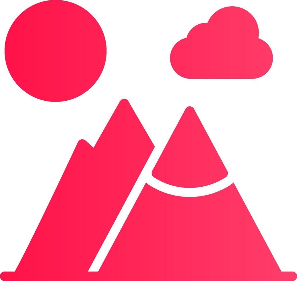montañas paisaje creativo icono diseño vector