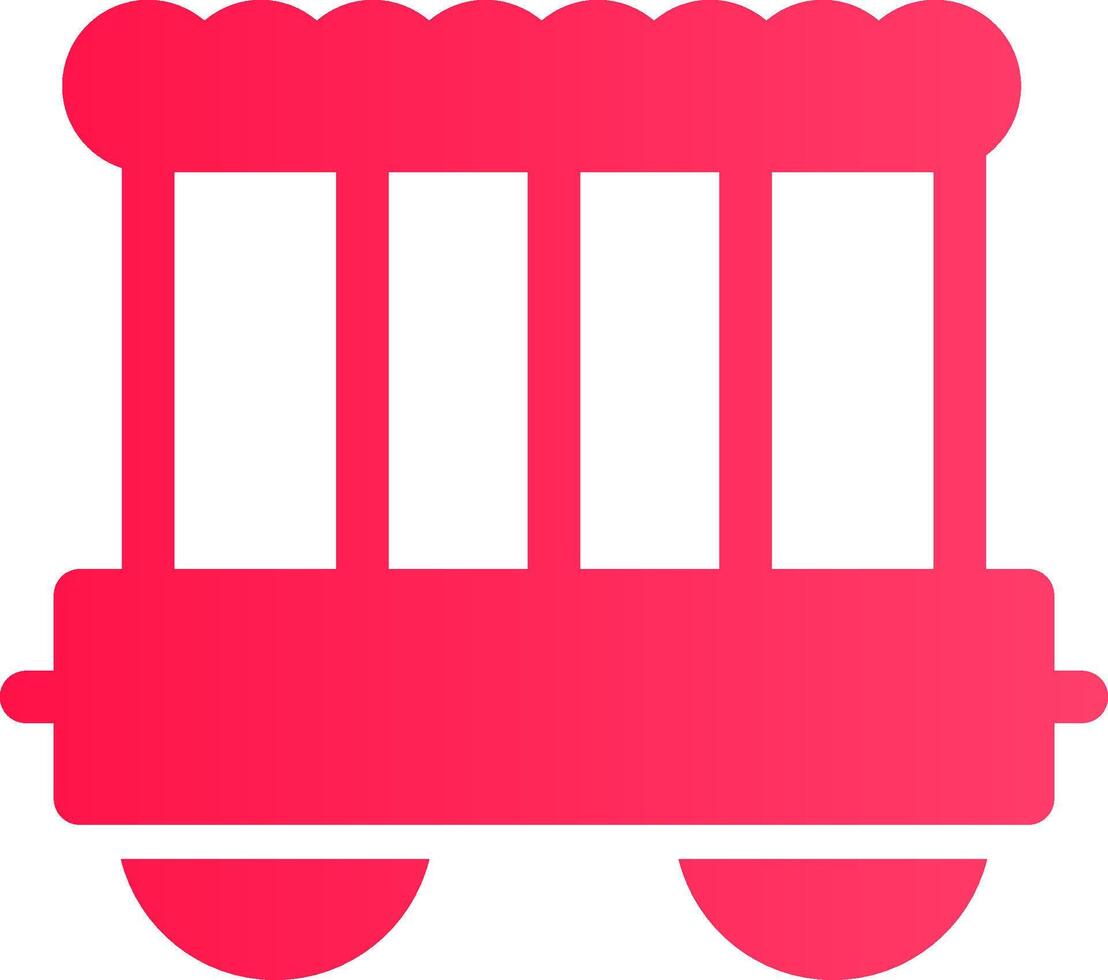 Circus Carriage Creative Icon Design vector