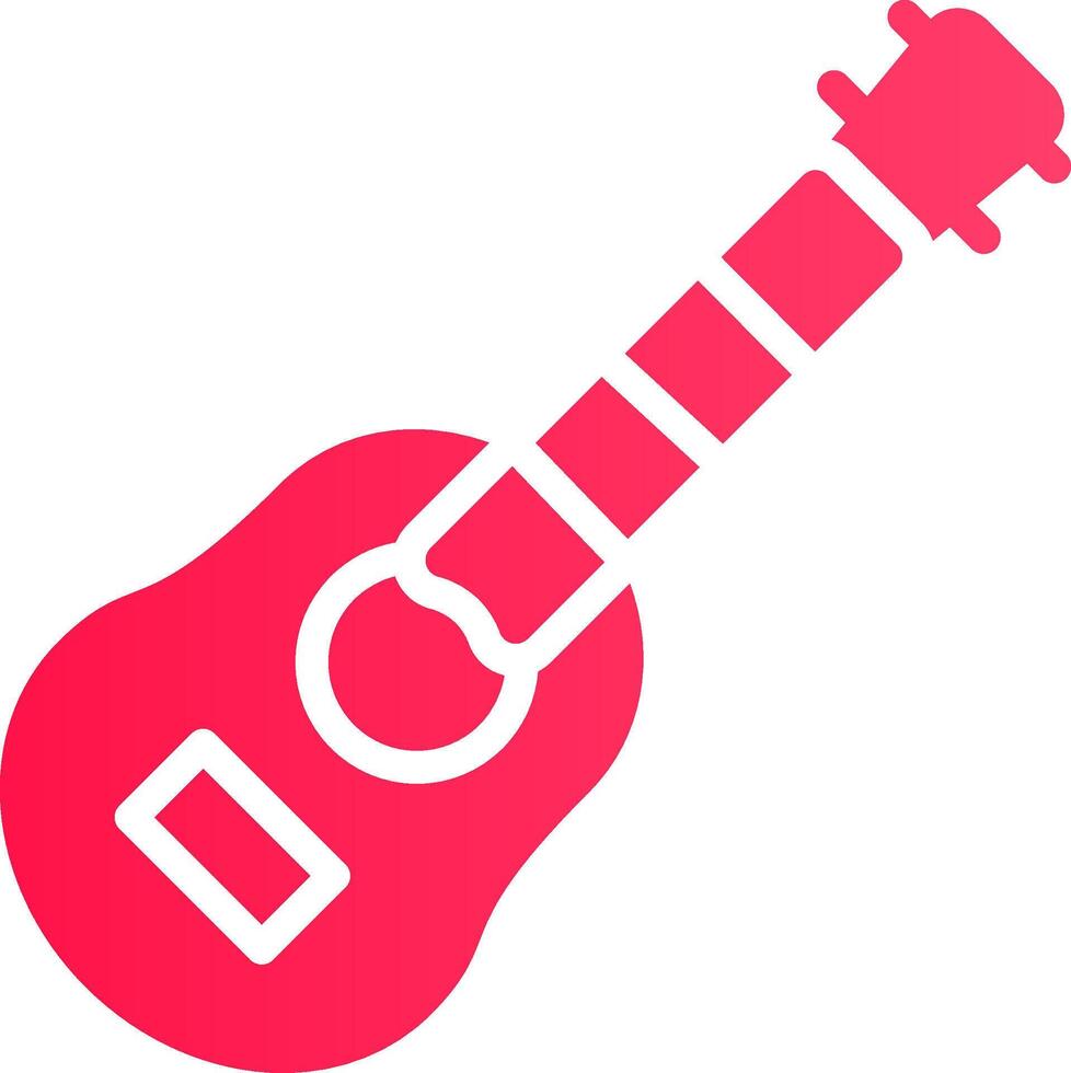 diseño de icono creativo de guitarra acústica vector