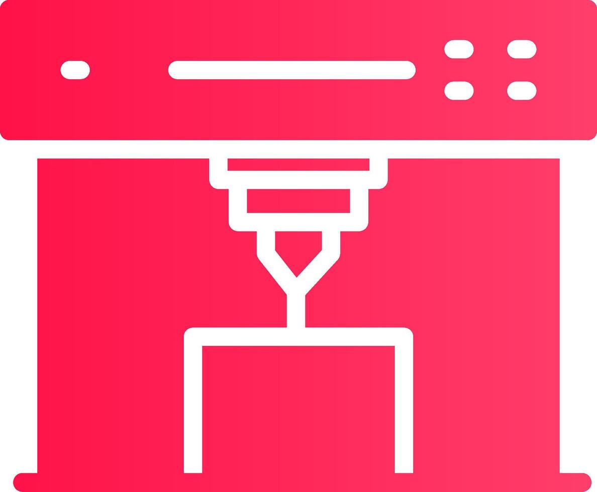 3d Printer Creative Icon Design vector