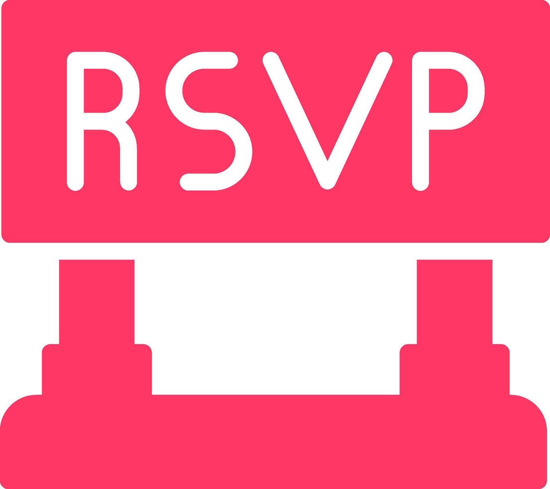 diseño de icono creativo rsvp vector