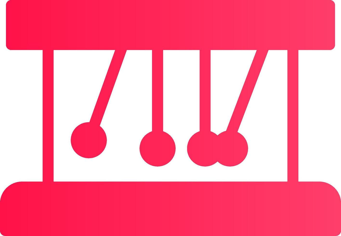 Newton Cradle Creative Icon Design vector