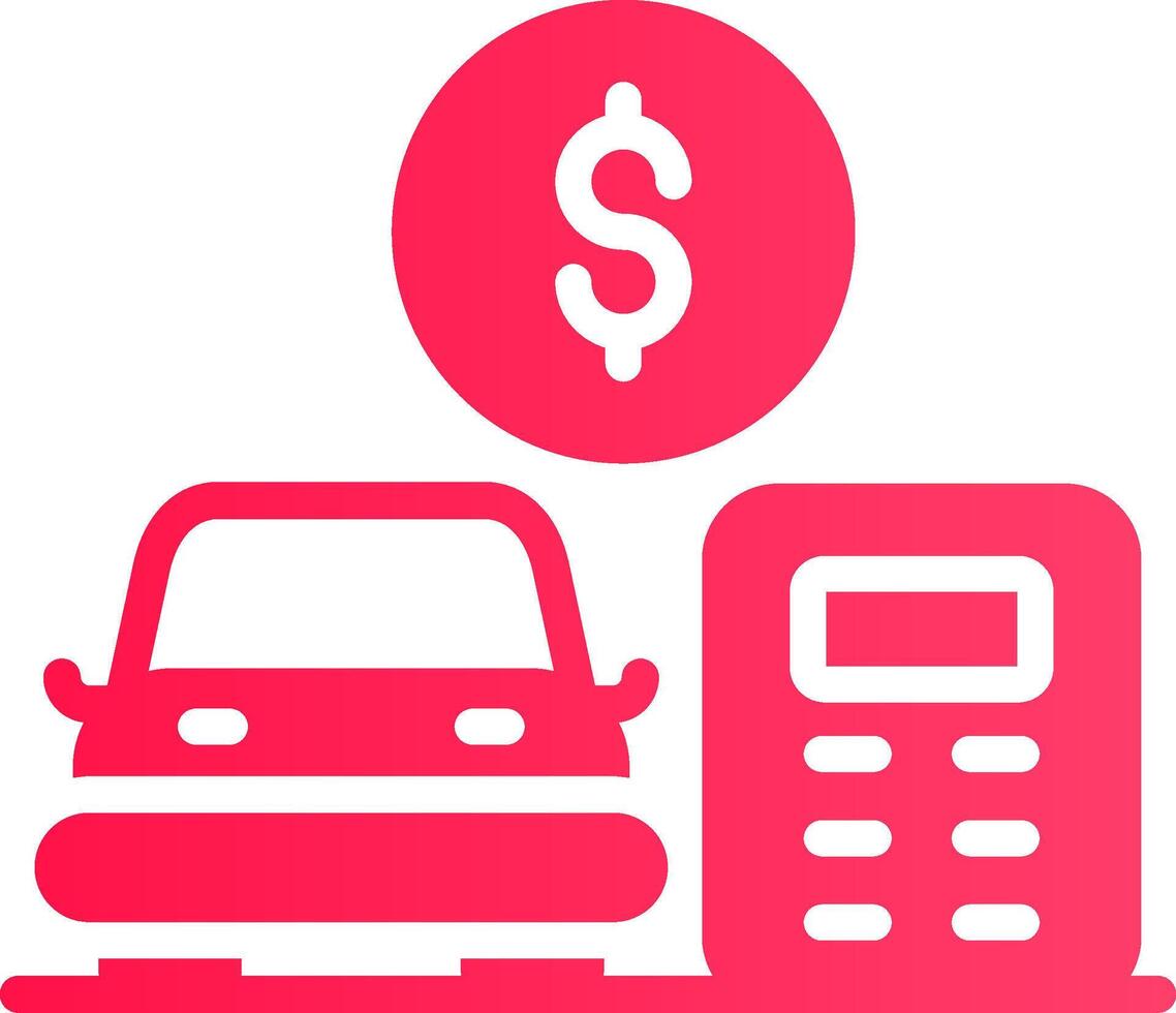 Car Loan Calculator Creative Icon Design vector
