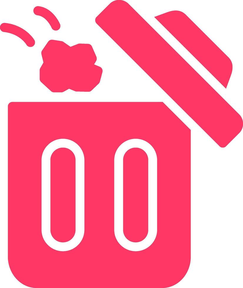 Throwing Trash Creative Icon Design vector