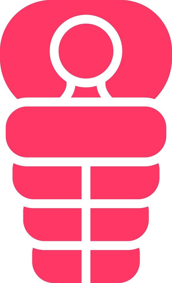 Sleeping Bag Creative Icon Design vector