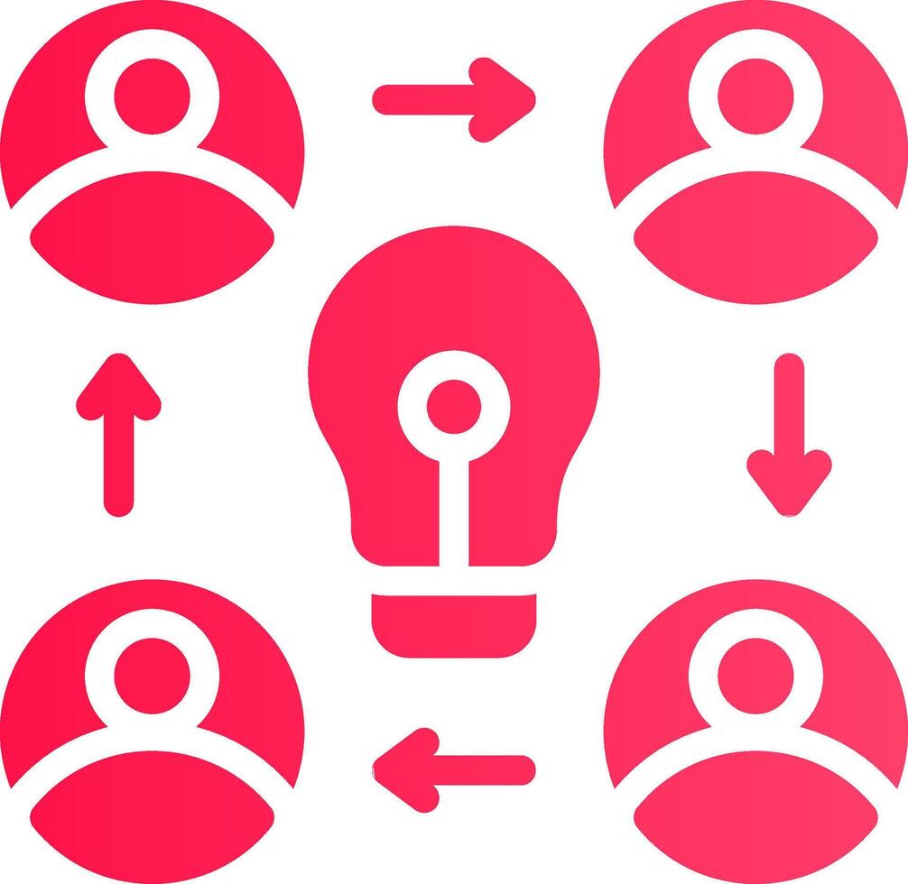 Collaboration Creative Icon Design vector