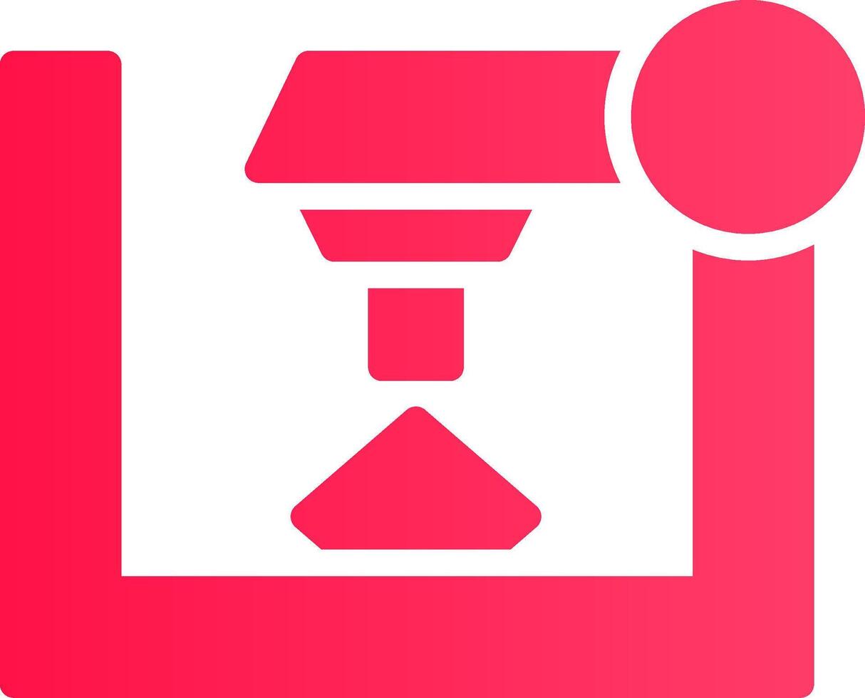 3D Printer Creative Icon Design vector