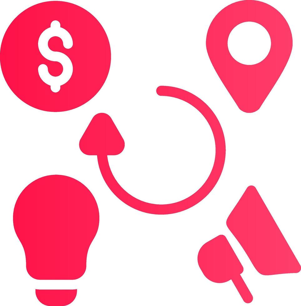 4Ps Creative Icon Design vector