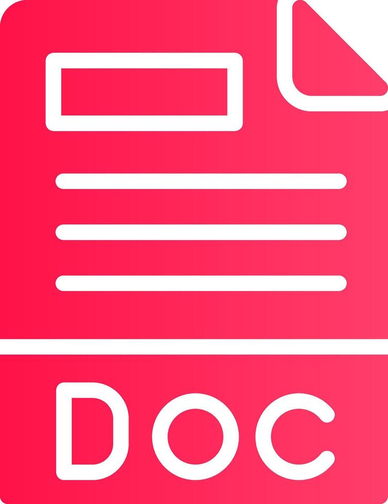 Doc File Format Creative Icon Design vector