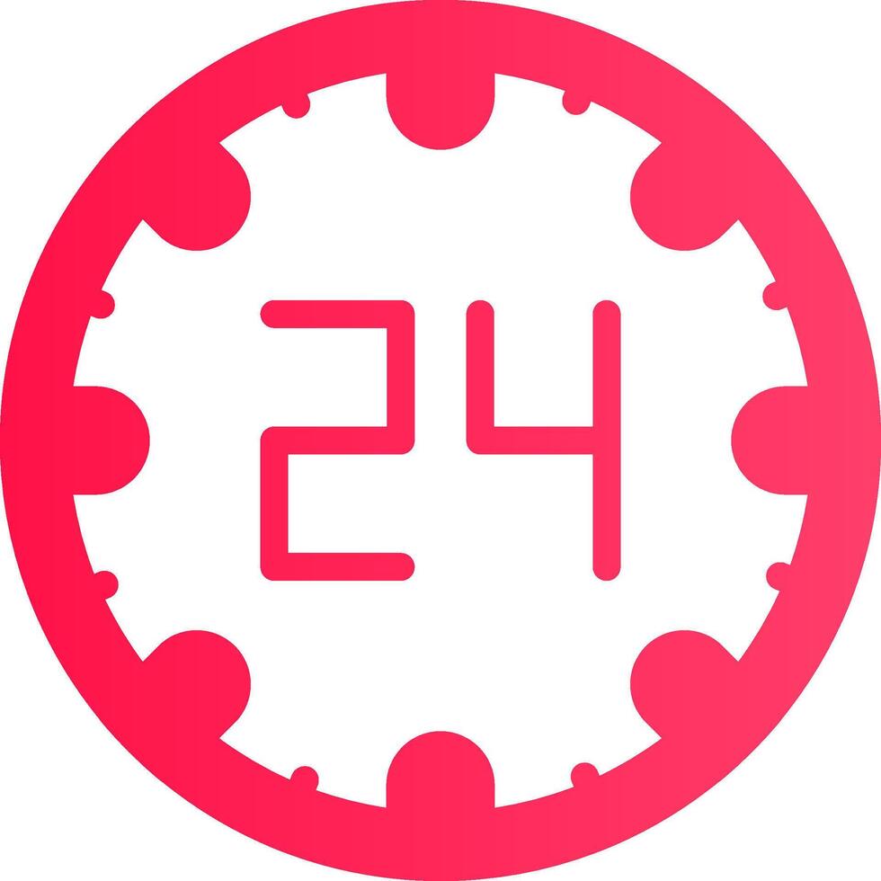 24 Hours Creative Icon Design vector