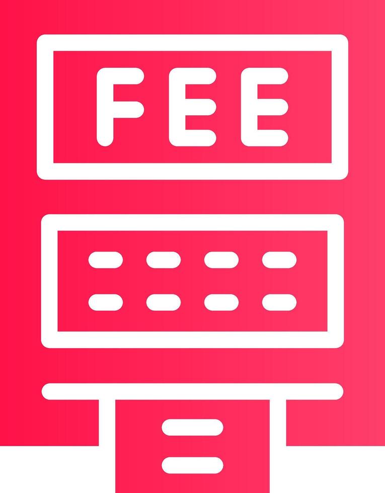 ATM Fees Creative Icon Design vector