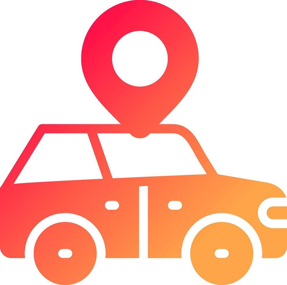 Car Location Creative Icon Design vector