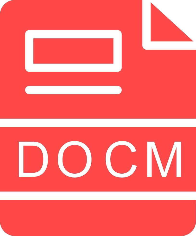 DOCM Creative Icon Design vector