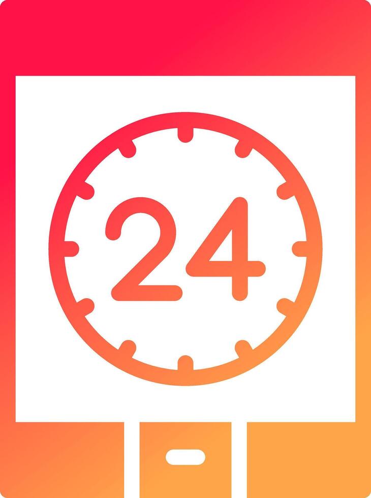 24 Hour Service Creative Icon Design vector