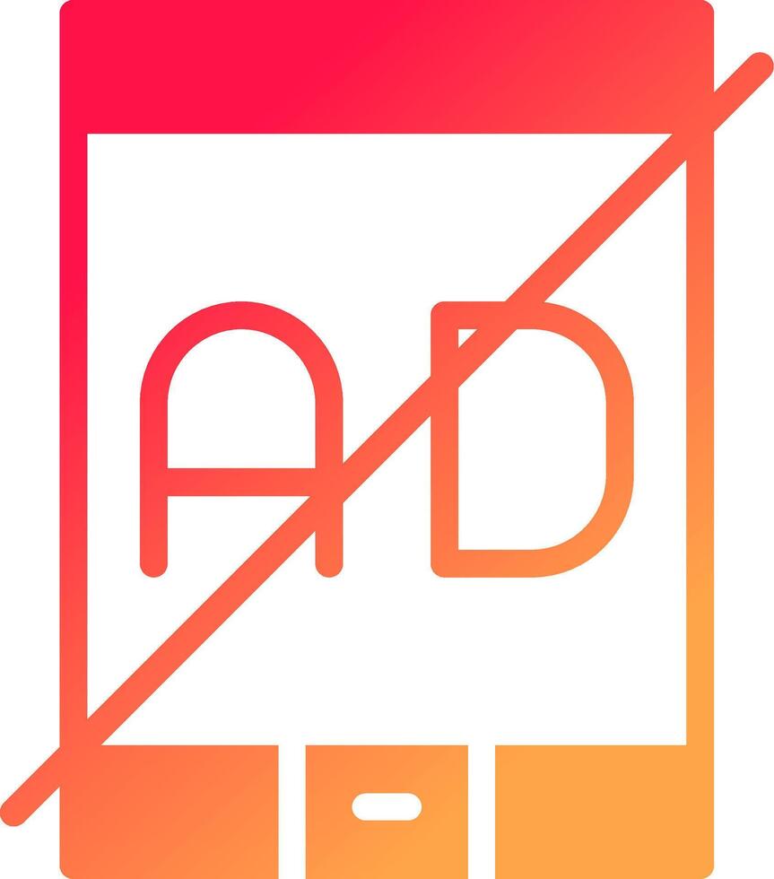 No Ad Creative Icon Design vector