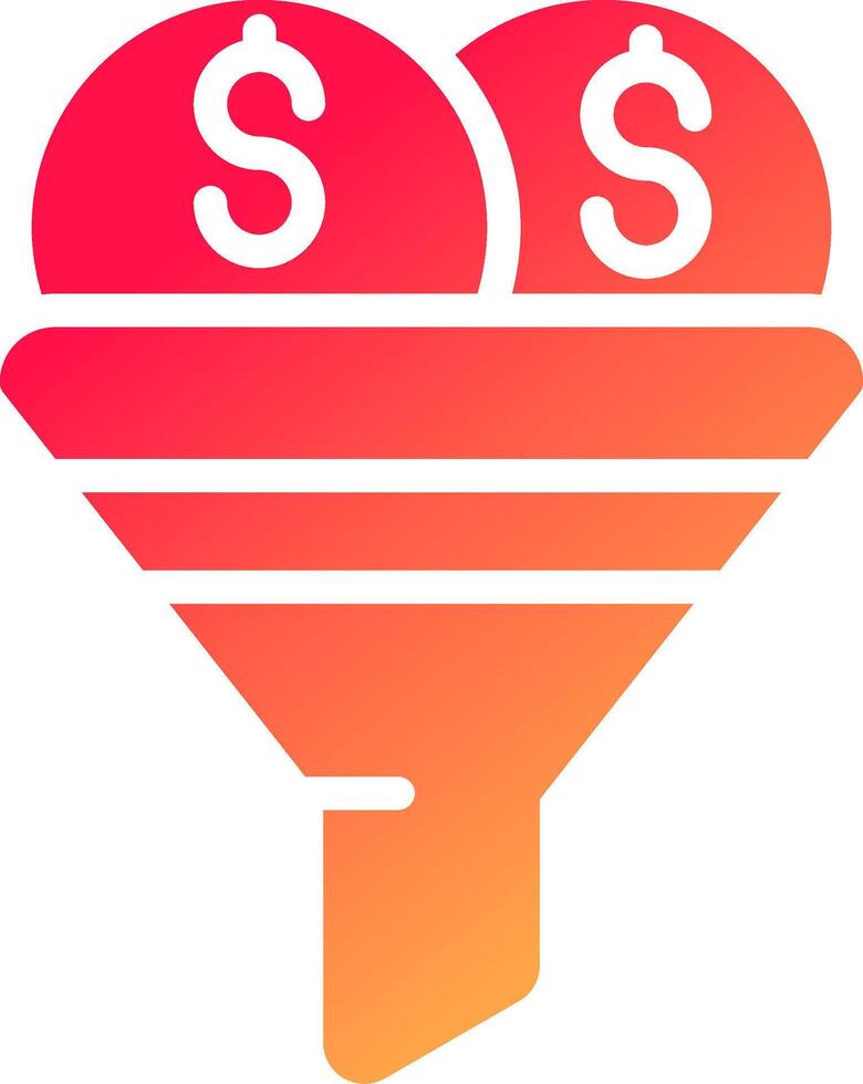 Sales Funnel Creative Icon Design vector