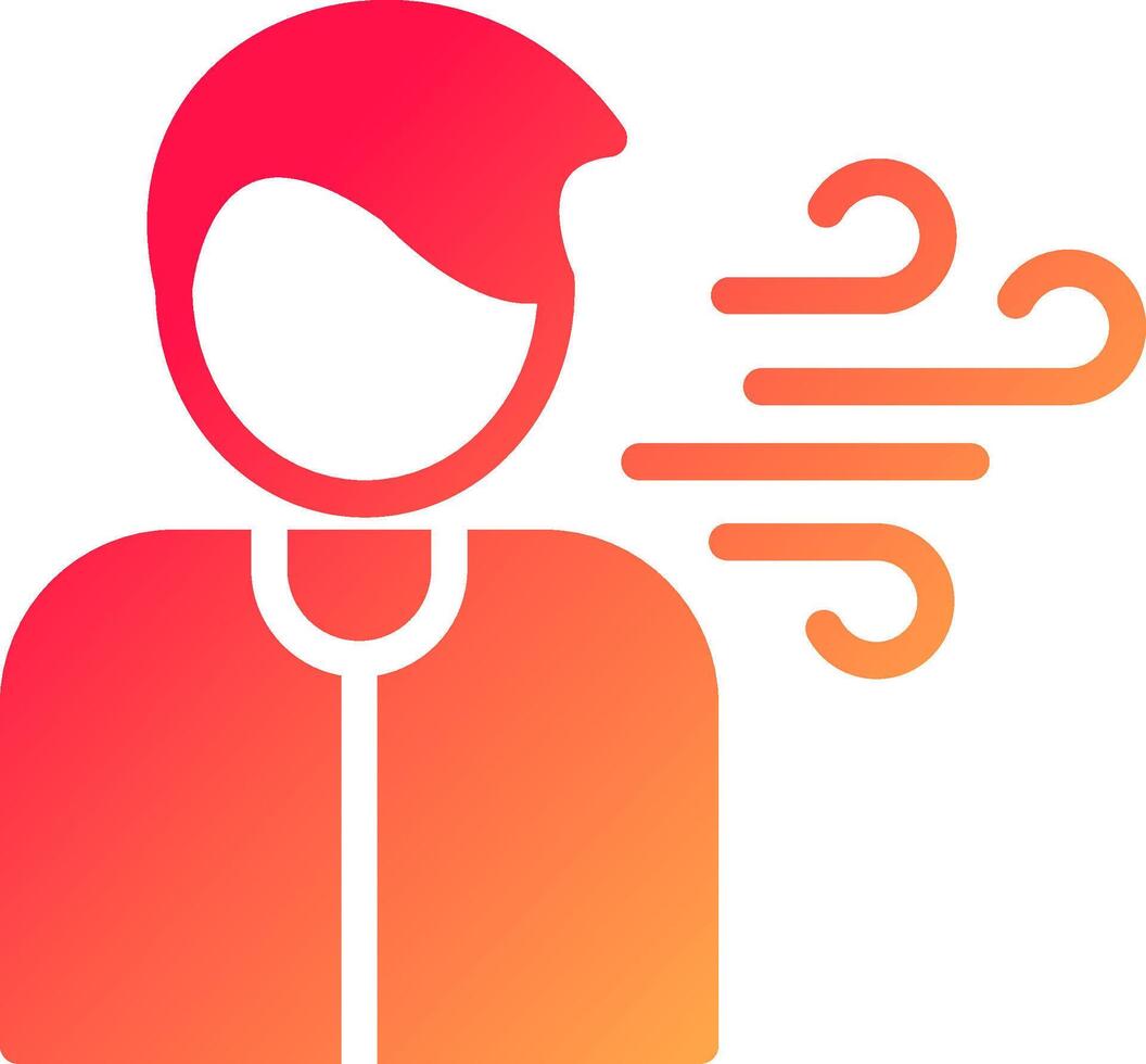 Shortness of Breath Creative Icon Design vector