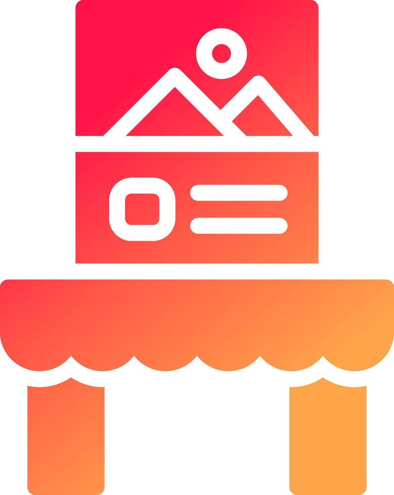 Tabletop Display Creative Icon Design vector