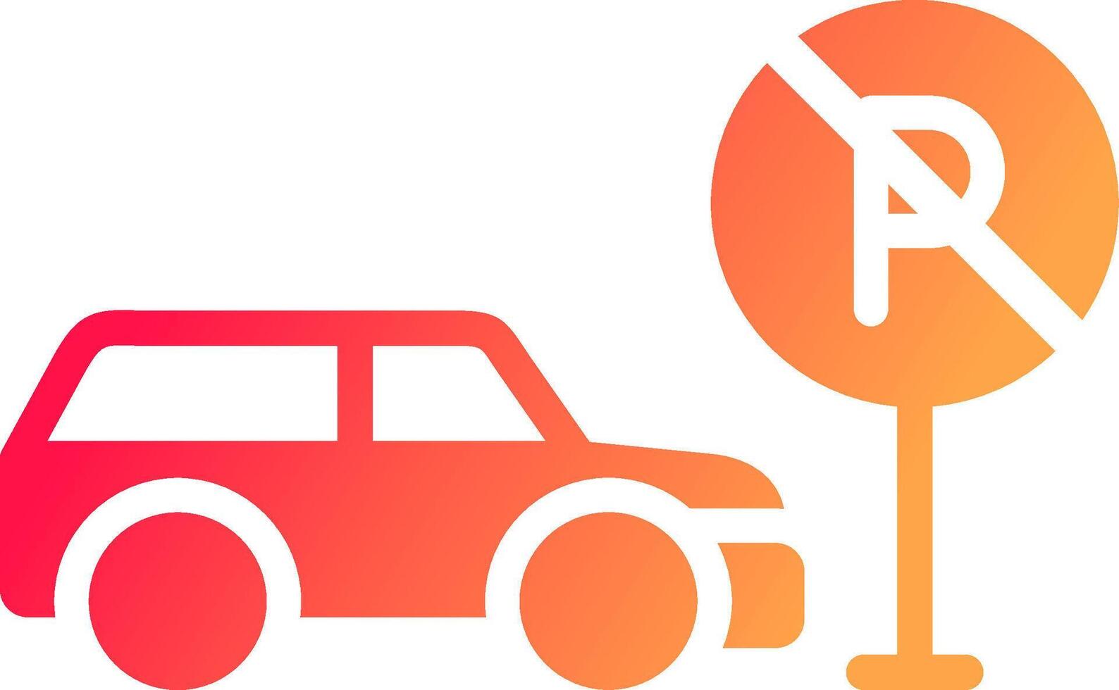 No Parking Creative Icon Design vector