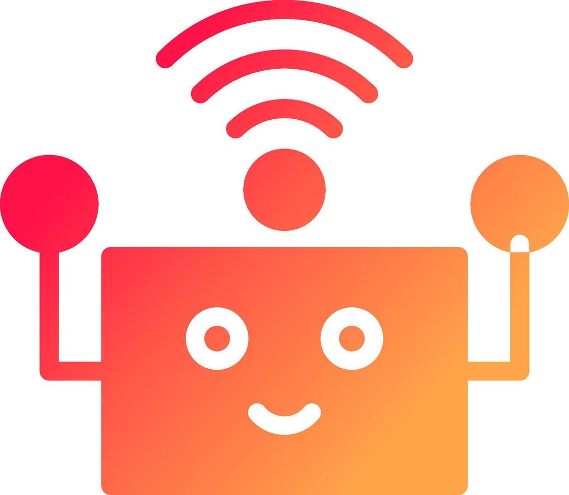 Robot Assistant Creative Icon Design vector