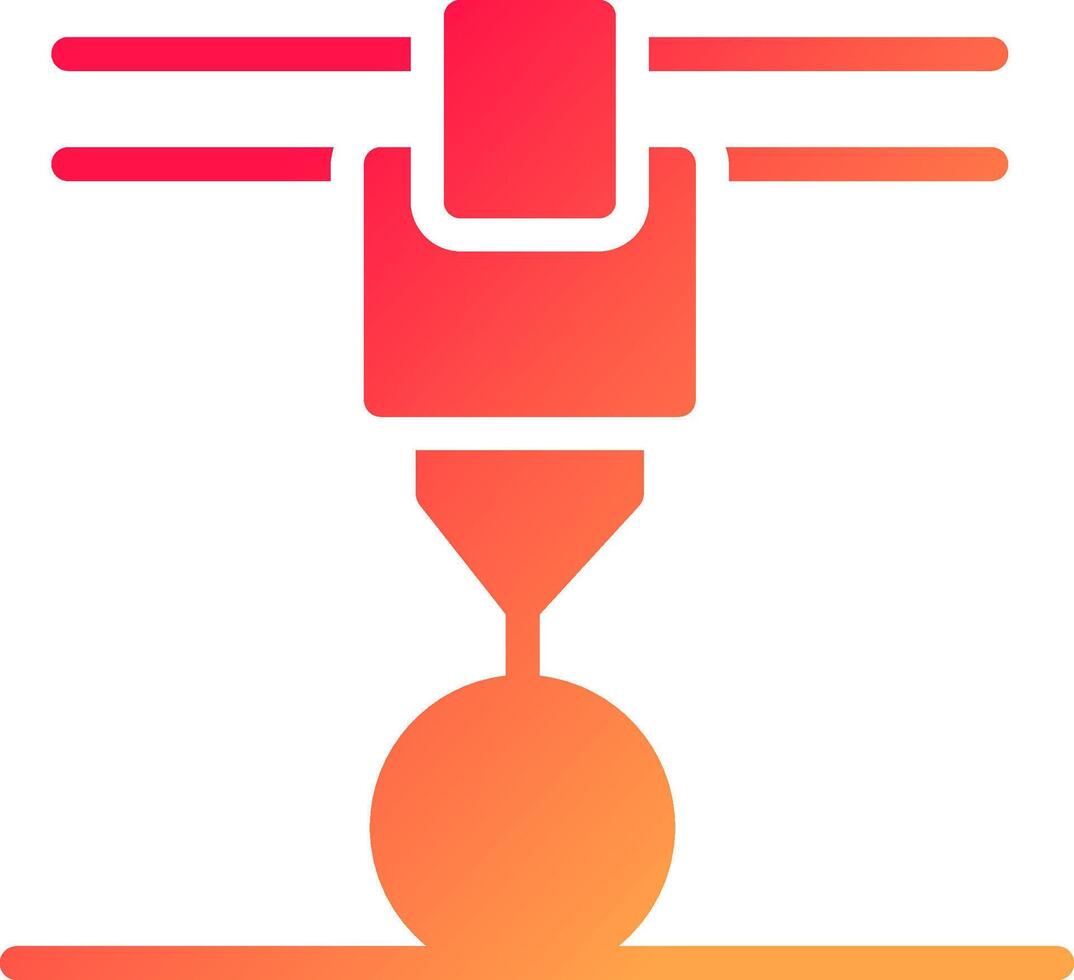 3d Printer Creative Icon Design vector