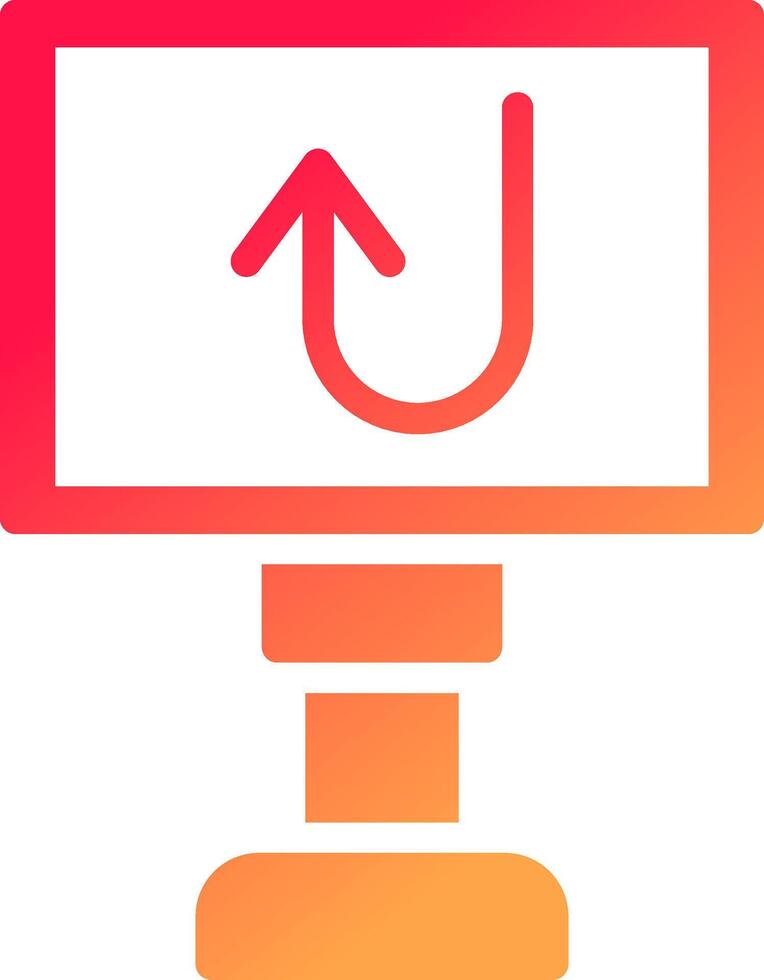 U Turn Creative Icon Design vector