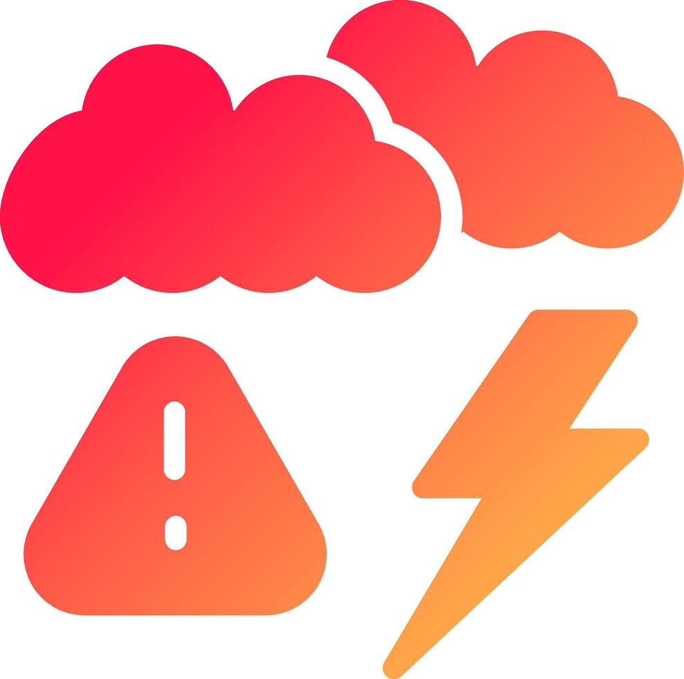 Weather Alert Creative Icon Design vector