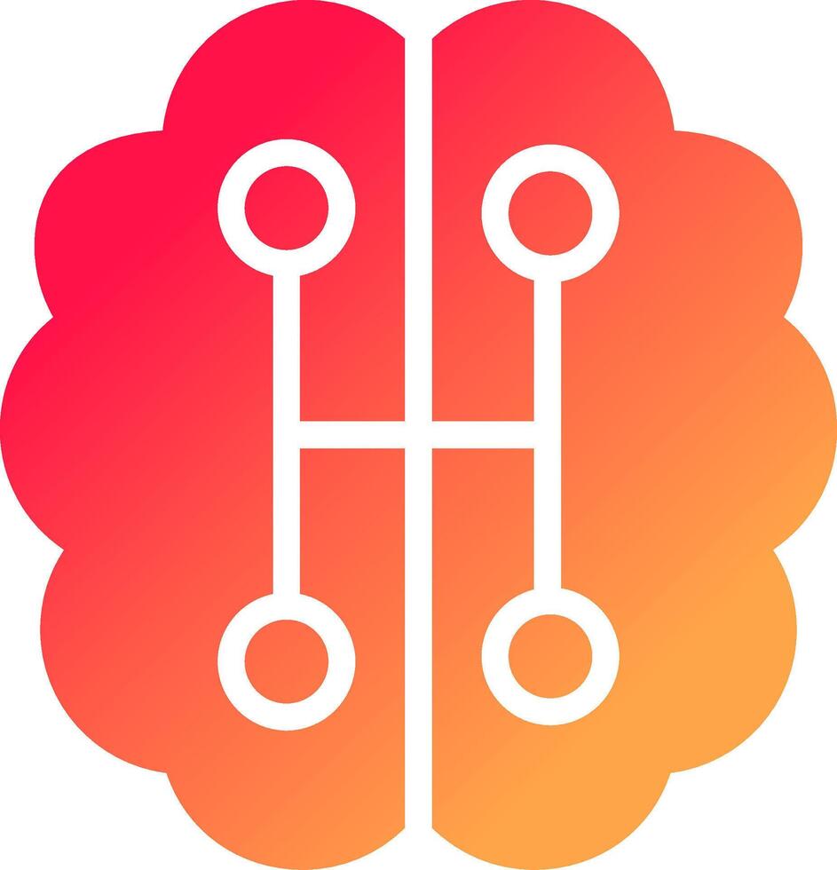 Humanoid Robot Creative Icon Design vector