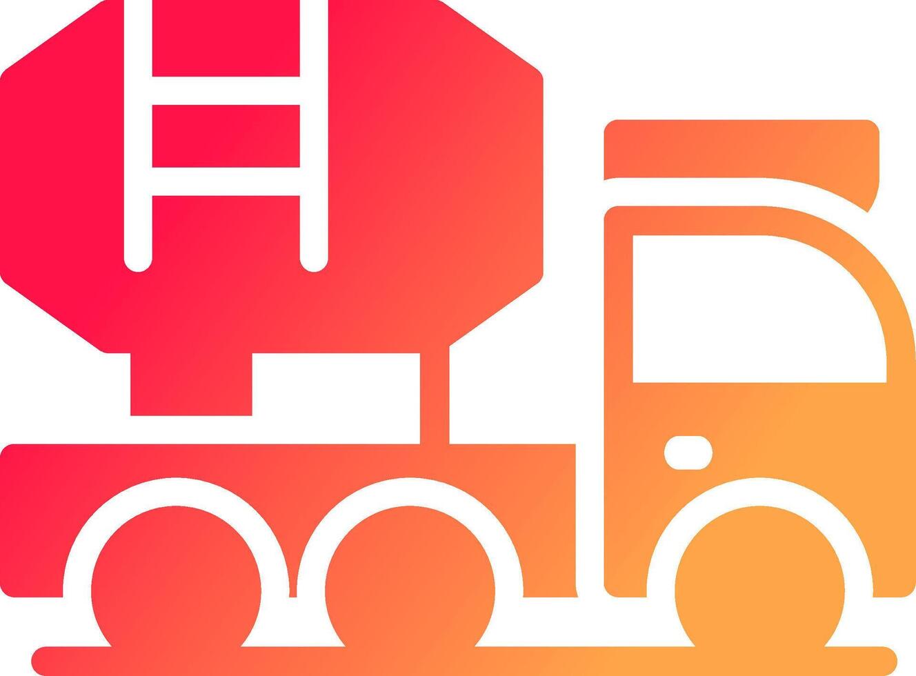 Mixer Truck Creative Icon Design vector
