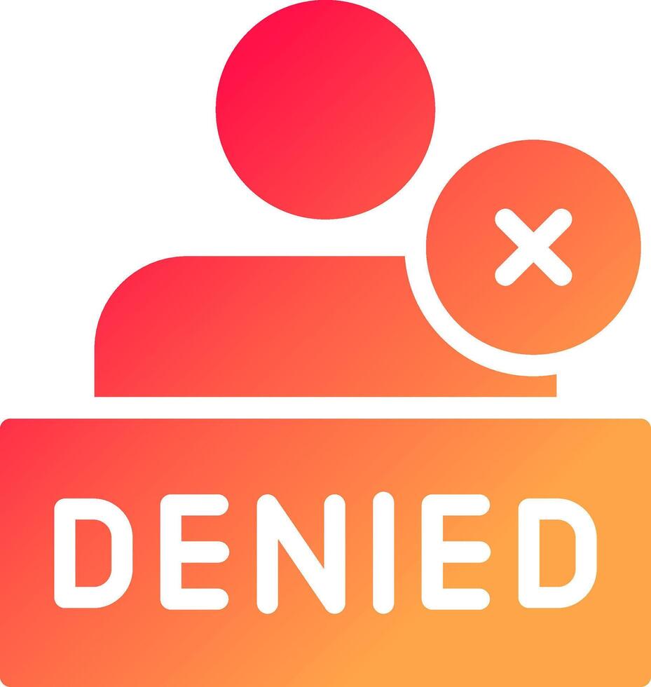 Denied Creative Icon Design vector