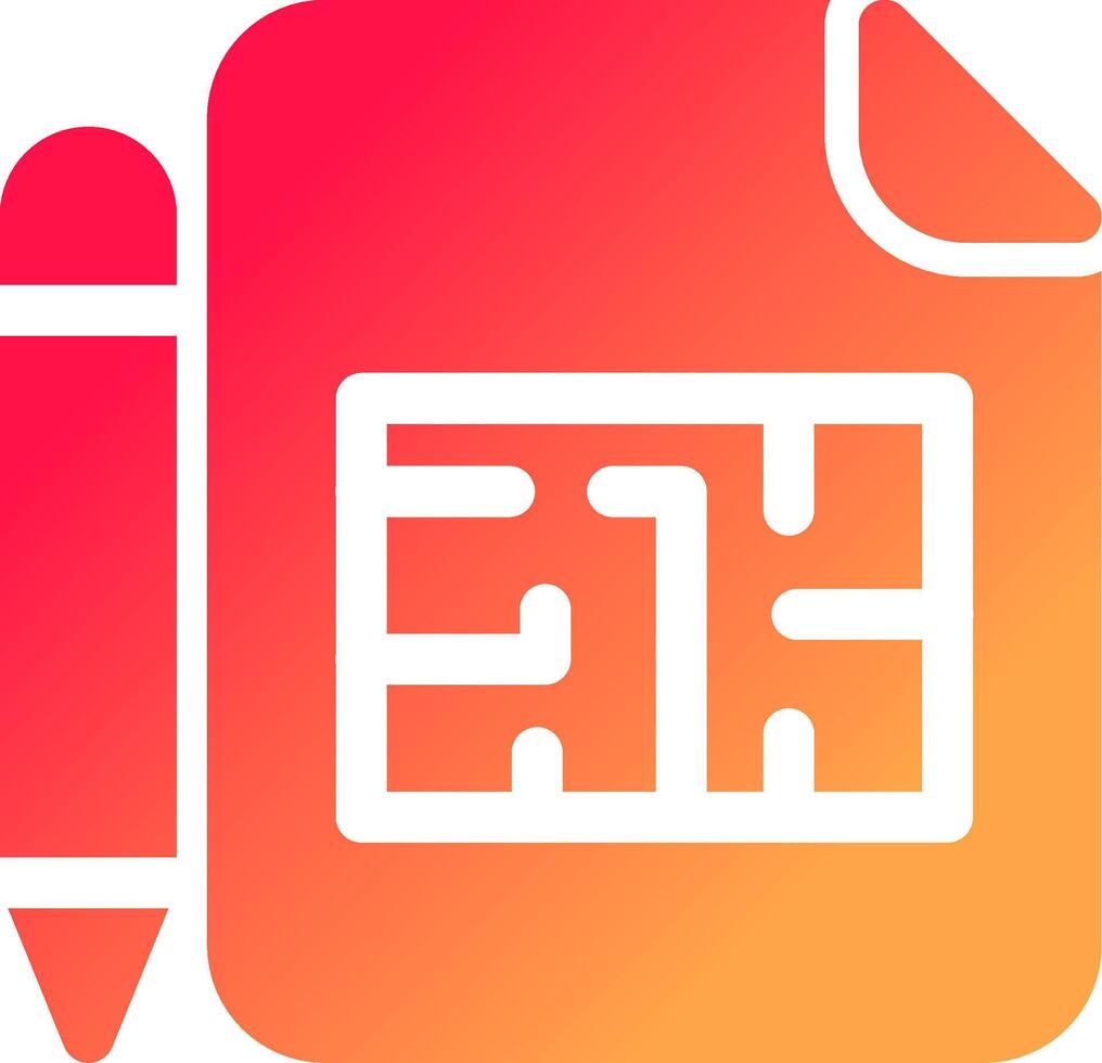 Blueprint Creative Icon Design vector