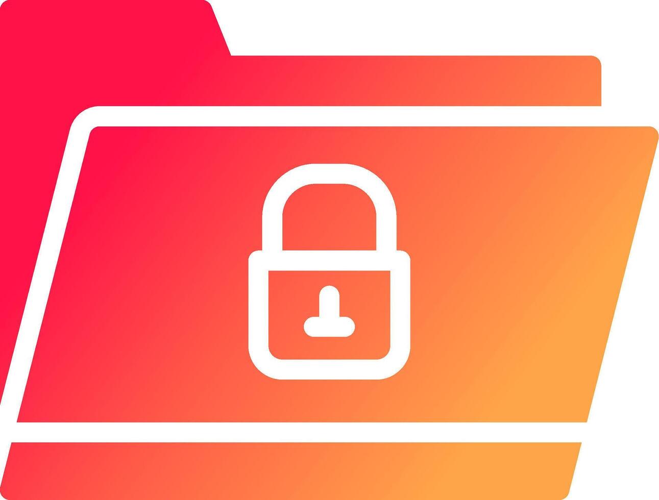 Locked Folder Creative Icon Design vector